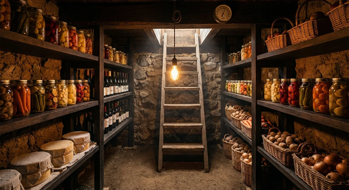 地下食料庫 — 年中4℃の天然冷蔵庫