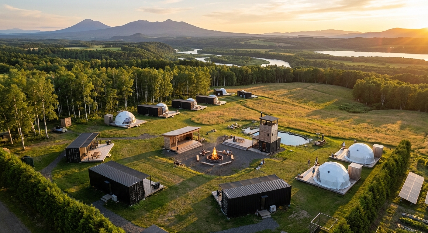 3万坪 コンテナ+ドーム上空