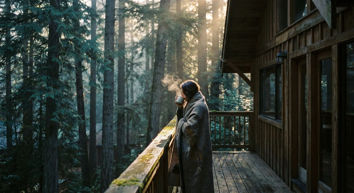 NESTING 森の中の朝 — 静寂のデッキ