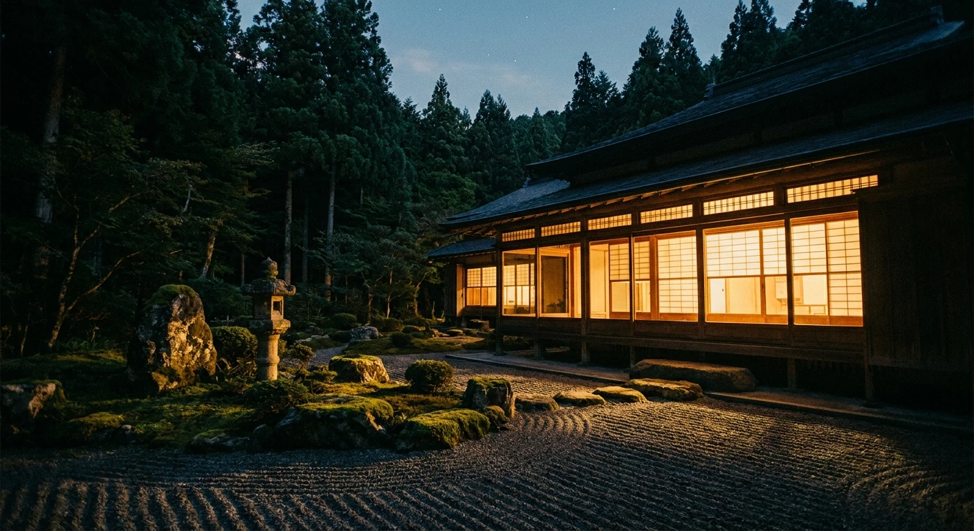 NESTING 夜の庭 — 石灯篭と静寂