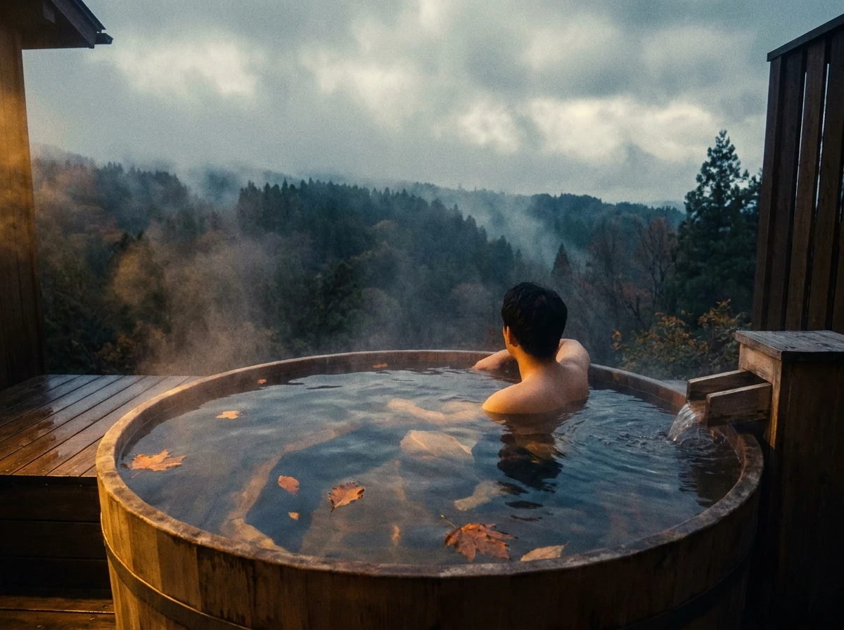 NESTING 露天風呂 — 秋の森の湯