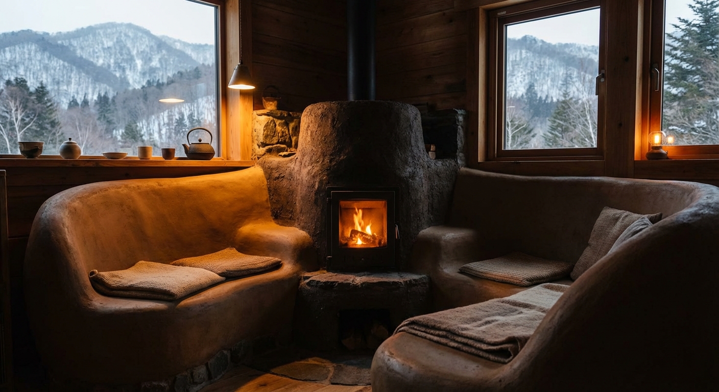 ロケットマスヒーターベンチ